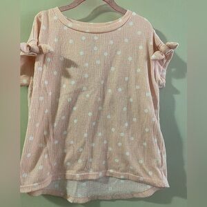 Girl’s pink polka dot blouse. Size 7/8.